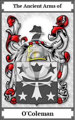 O'Coleman Family Crest Download (JPG) Book Plated - 600 DPI