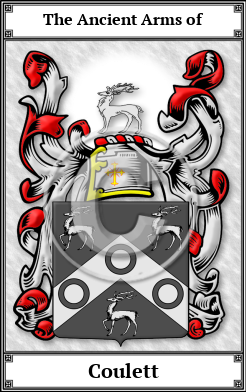 Coulett Family Crest Download (JPG) Book Plated - 600 DPI
