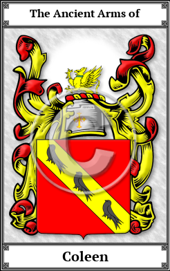 Coleen Family Crest Download (JPG)  Book Plated - 150 DPI