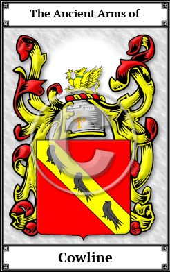 Cowline Family Crest Download (JPG)  Book Plated - 150 DPI