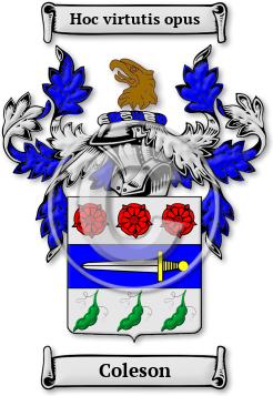 Coleson Family Crest Download (jpg) Legacy Series - 150 DPI