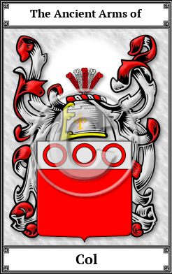 Col Family Crest Download (JPG) Book Plated - 600 DPI