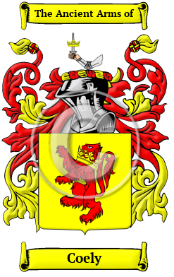 Coely Family Crest/Coat of Arms