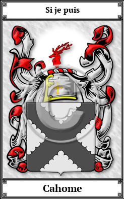 Cahome Family Crest Download (JPG)  Book Plated - 150 DPI