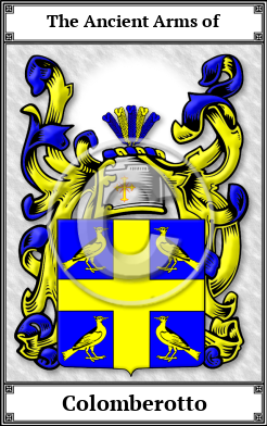 Colomberotto Family Crest Download (JPG) Book Plated - 600 DPI
