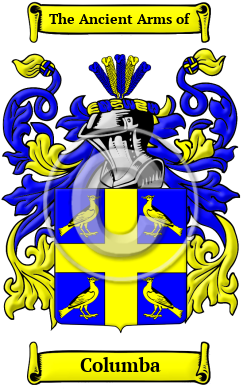 Columba Family Crest/Coat of Arms