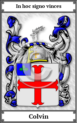 Colvin Family Crest Download (JPG)  Book Plated - 150 DPI