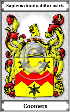 Coomers Family Crest Download (JPG)  Book Plated - 150 DPI