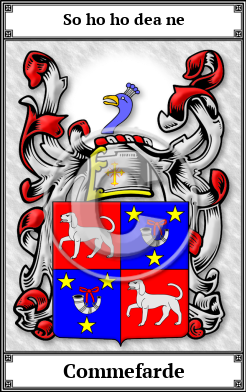 Commefarde Family Crest Download (JPG) Book Plated - 600 DPI