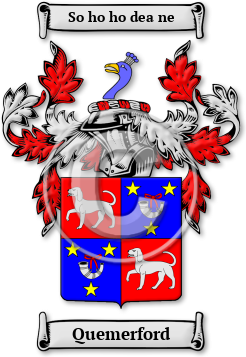 Quemerford Family Crest Download (jpg) Legacy Series - 150 DPI