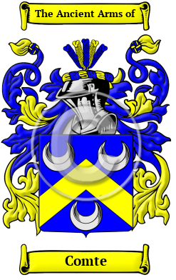 Comte Family Crest/Coat of Arms