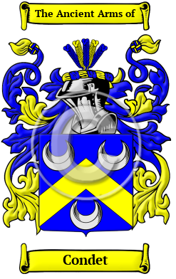 Condet Family Crest/Coat of Arms