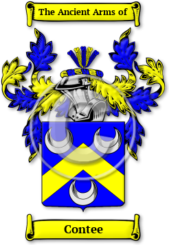 Contee Family Crest Download (JPG) Legacy Series - 600 DPI