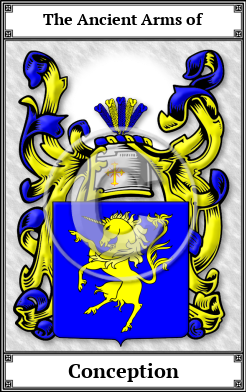 Conception Family Crest Download (JPG)  Book Plated - 150 DPI