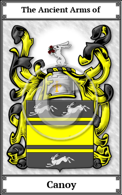 Canoy Family Crest Download (JPG)  Book Plated - 150 DPI