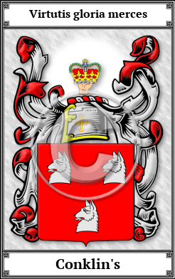 Conklin's Family Crest Download (JPG) Book Plated - 600 DPI