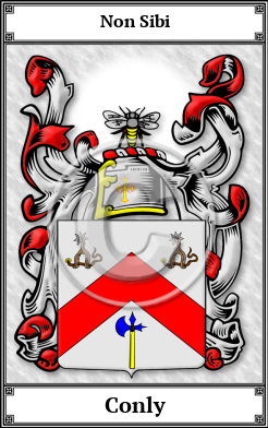 Conly Family Crest Download (JPG)  Book Plated - 150 DPI