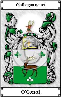 O'Conol Family Crest Download (JPG) Book Plated - 600 DPI