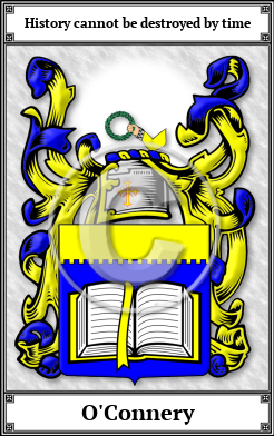 O'Connery Family Crest Download (JPG)  Book Plated - 150 DPI