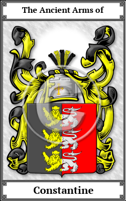 Constantine Family Crest Download (JPG)  Book Plated - 150 DPI