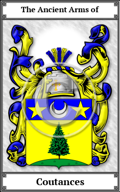 Coutances Family Crest Download (JPG)  Book Plated - 150 DPI