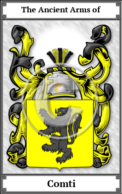 Comti Family Crest Download (JPG)  Book Plated - 150 DPI