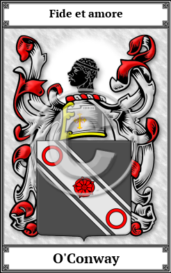 O'Conway Family Crest Download (JPG)  Book Plated - 150 DPI
