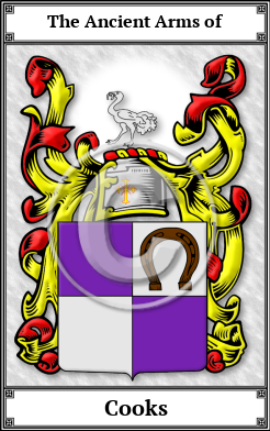 Cooks Family Crest Download (JPG)  Book Plated - 150 DPI