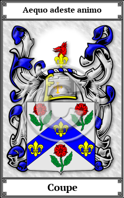 Coupe Family Crest Download (JPG)  Book Plated - 150 DPI