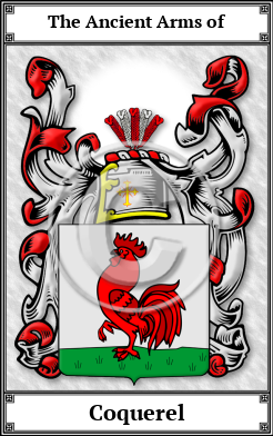 Coquerel Family Crest Download (JPG) Book Plated - 600 DPI