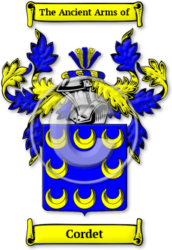 Cordet Family Crest Download (jpg) Legacy Series - 150 DPI