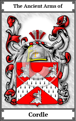 Cordle Family Crest Download (JPG)  Book Plated - 150 DPI