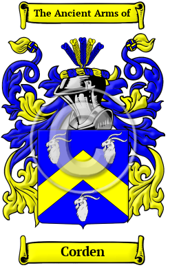 Corden Family Crest/Coat of Arms