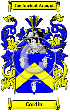 Cordin Family Crest/Coat of Arms