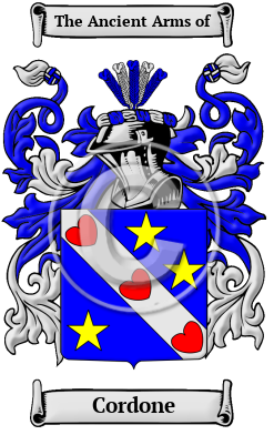 Cordone Family Crest/Coat of Arms