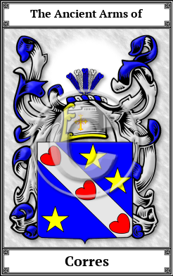 Corres Family Crest Download (JPG) Book Plated - 600 DPI