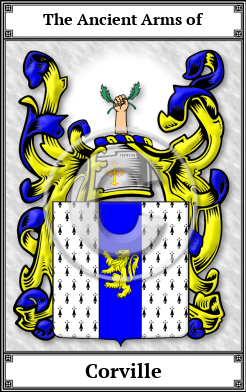 Corville Family Crest Download (JPG) Book Plated - 600 DPI