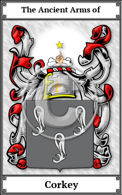 Corkey Family Crest Download (JPG) Book Plated - 600 DPI