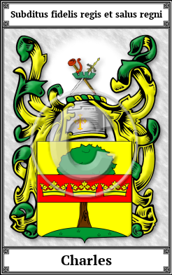 Charles Family Crest Download (JPG)  Book Plated - 150 DPI