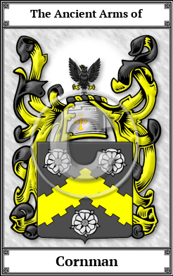 Cornman Family Crest Download (JPG)  Book Plated - 150 DPI