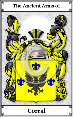 Corral Family Crest Download (JPG)  Book Plated - 150 DPI