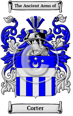 Corter Family Crest/Coat of Arms