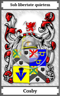 Cosby Family Crest Download (JPG)  Book Plated - 150 DPI