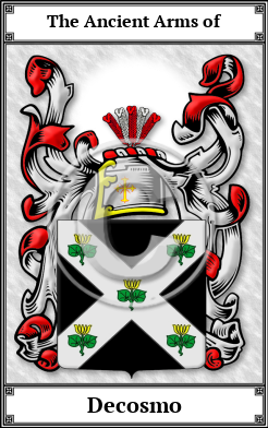 Decosmo Family Crest Download (JPG) Book Plated - 600 DPI