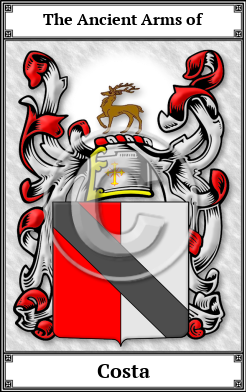 Costa Family Crest Download (JPG) Book Plated - 600 DPI