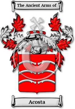 Acosta Family Crest Download (jpg) Legacy Series - 150 DPI