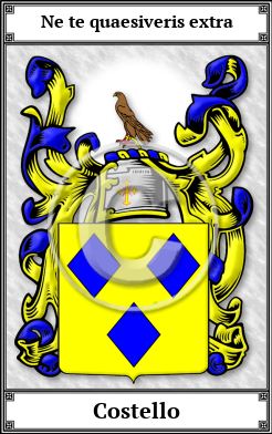 Costello Family Crest Download (JPG) Book Plated - 600 DPI