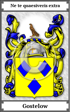 Gostelow Family Crest Download (JPG)  Book Plated - 150 DPI