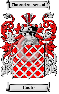 Coste Family Crest/Coat of Arms