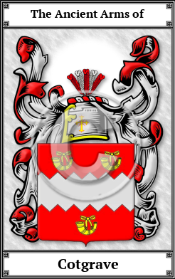 Cotgrave Family Crest Download (JPG)  Book Plated - 150 DPI
